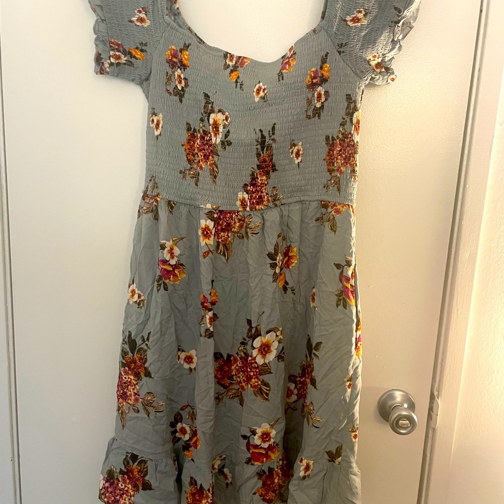 Xilaration floral blue flow dress